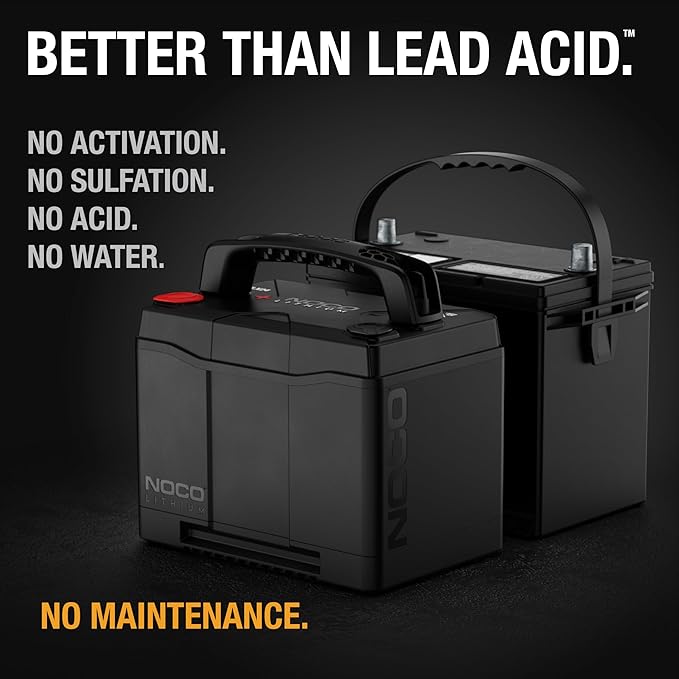 NOCO Lithium NLX24: 12V LiFePO4 Lithium Battery — Dual-Purpose — 90Ah Deep-Cycle + 1200A Group 24 Starter Battery — For Auto, Car Audio, Marine, Boat, RV, Off-Grid, Camper — UL Listed