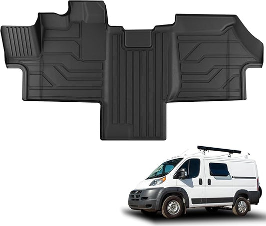 KARPAL Floor Mats for Ram Promaster 2018-2025 1500/2500/3500 (Not Fit for EV & Ram Promaster City), TPE All-Weather Floor Liners Front Row Car Mats, Ram Accessories