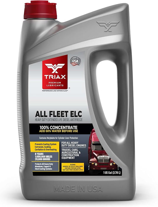 Triax All Fleet ELC Coolant & Antifreeze, Diesel Extreme HD NOAT, 1 Million Mile, 8 Year, 20,000 HRS, CAT EC-1, Concentrate (1 Gallon)