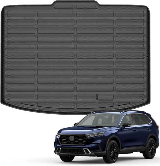 Auxko All Weather Cargo Liner Fit for Honda CRV 2023 2024 2025 2026 (Non Hybrid) Lowest Position TPE Rubber Liners CRV Accessories All Season Guard Odorless Anti-Slip Cargo Mat Black