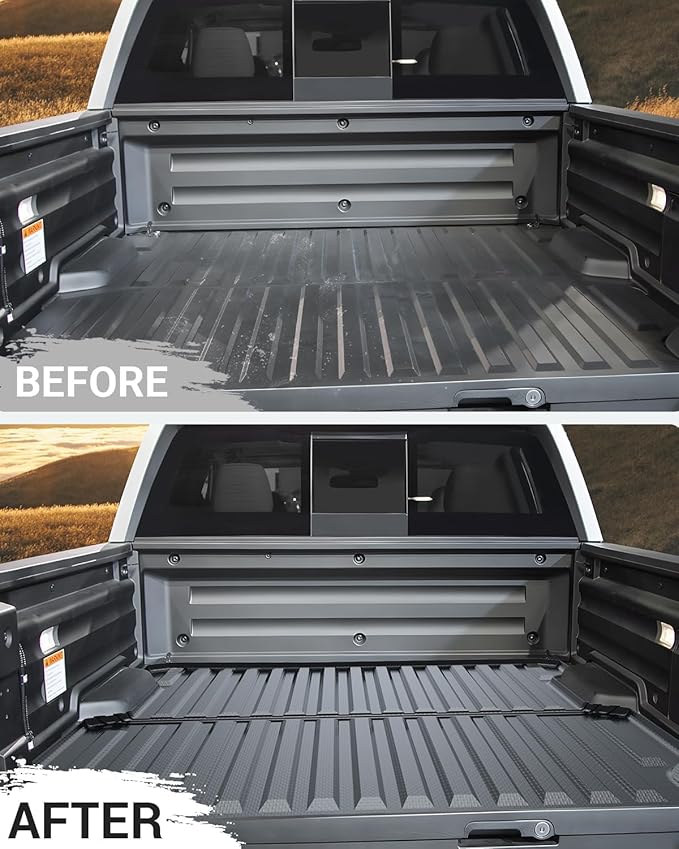 Ecarzo 2025 Upgraded Bed Mat Compatible with 2017-2024 2025 Honda Ridgeline Accessories 5.3FT Bed Liner TPE Cargo Mats Heavy Duty Rear Trunk Mat All Weather Protection