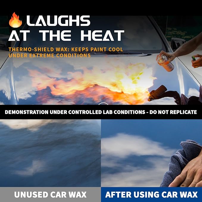 Premium Carnauba Wax 30% Conc. - Ultimate Paint Protection for Luxury Cars | 3-Month UV & Acid Rain Shield | Hydrophobic Ceramic Coating Enhancer (180g)