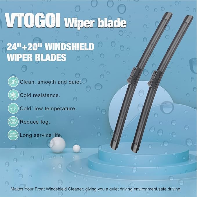 VTOGOI Windshield Wipers Replacement for BMW X5 2007-2013 Front Rear Wiper Blades and Rear Windshield Wiper Arm Set for My Car (Pack of 4)