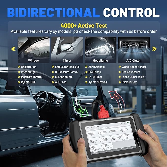 XTOOL IP819 V2.0 Bidirectional Scan Tool, 2025 Upgraded of D7 OBD2 Diagnostic Scanner with Active Test, PMI Function, 39+ Resets, ECU Coding, FCA AutoAuth, All Systems Scanner for Cars, 3-Year Update