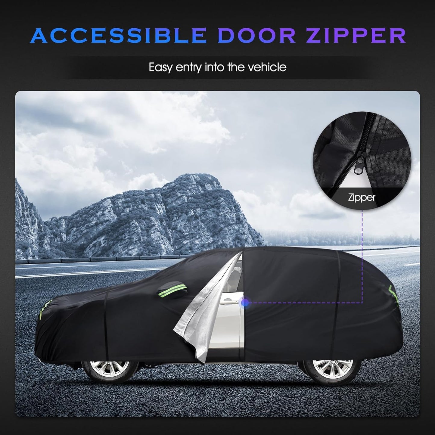 Car Cover Custom Fit for Toyota RAV4 1996-2025,Honda CRV 1997-2025, 6 Layers Truck Cover Waterproof All Weather for Automobiles,Outdoor Full Exterior Cover,Rain, Sun, Wind Protection,Black