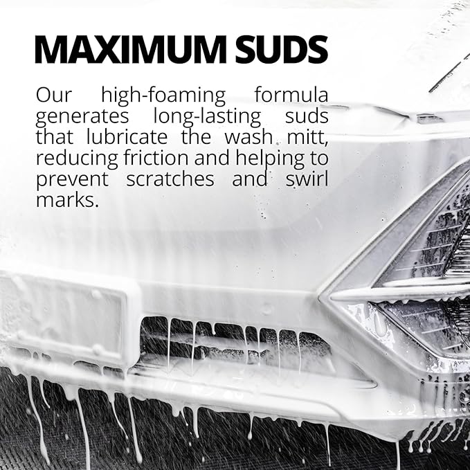 CERAKOTE High Foam Vehicle Shampoo (16 oz) – pH Neutral Premium Car Wash Soap for FoamCannon, SnowFoam, Pressure Washer & Hand Wash – Ceramic Coating Prep & Maintenance – Citrus Scent – Maximum Suds