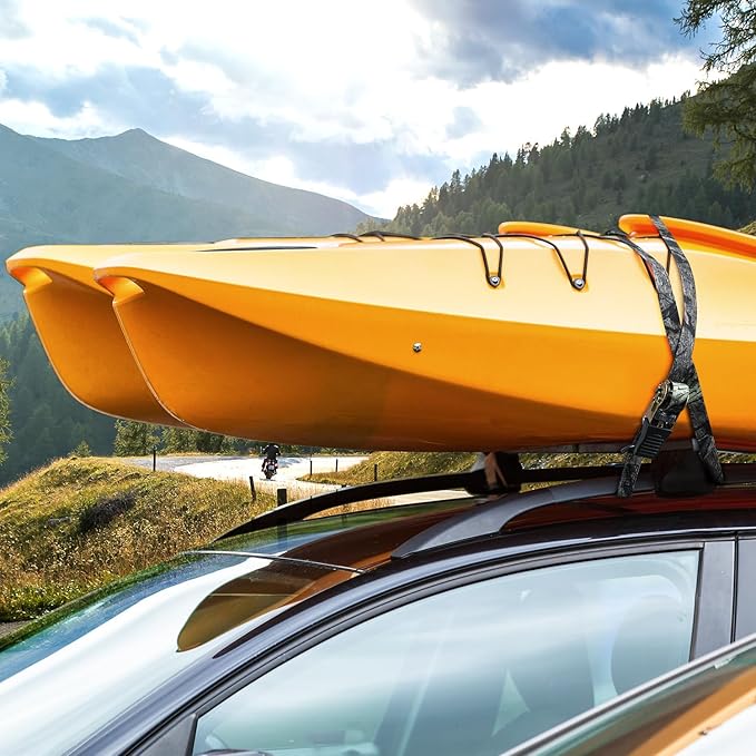 Ratchet Tie Down Strap 8-Pack 15 FT - 500 lbs Load Cap with 1500 lbs Breaking Strength Limit, Ohuhu Ratchet Tie Down Logistic Cargo Straps for Moving Appliances Cargo Motorcycle Lawn Equipment