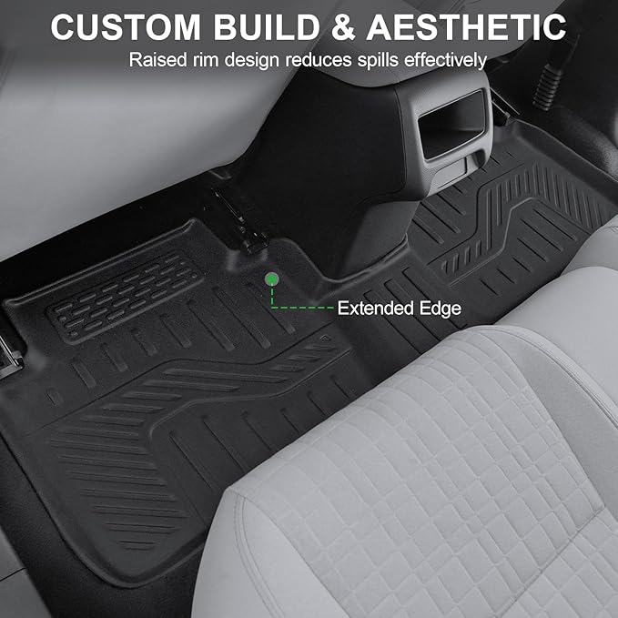 Floor Mats for 2023-2025 2026 Honda HR-V (Hybrid & Gasoline), TPE All Weather Protection Interior Car Floor Liners Door Sill Guards for Honda HRV Accessories