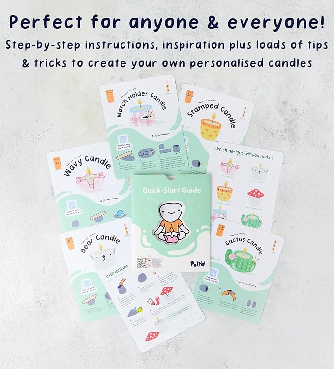 Pott’d Home Pottery Candle Making Kit, DIY Candle Making Kit for Adults. Make Your Own Candles with Air-Dry Clay, Wax, Wicks, Tools, Fragrance Oil & Easy-to-Follow Guide