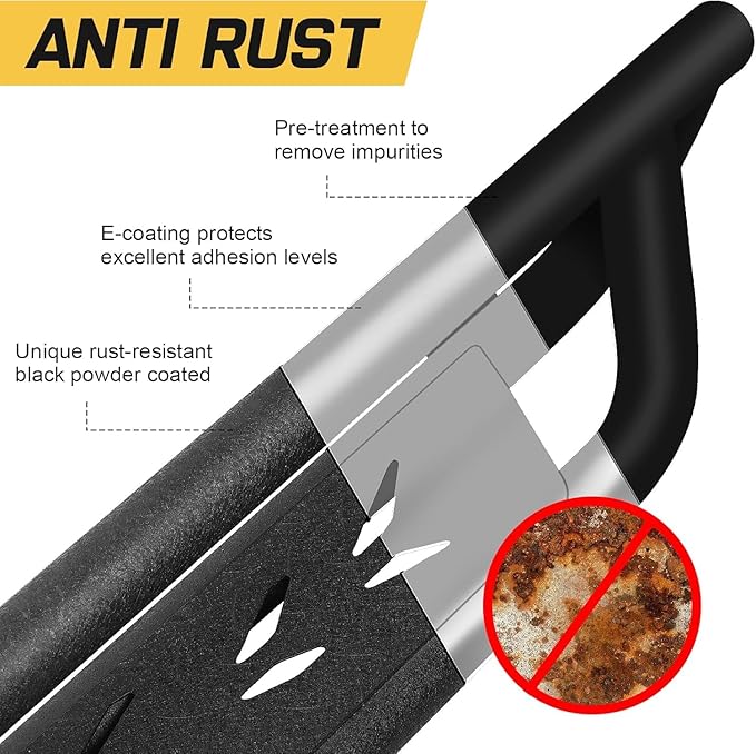 Wheel to Wheel Running Boards Compatible with 2020-2025 Jeep Gladiator Jt 4 Door, Bed Access Nerf Bars, Side Steps Made with Carbon Steel, Drop-Down Steps.