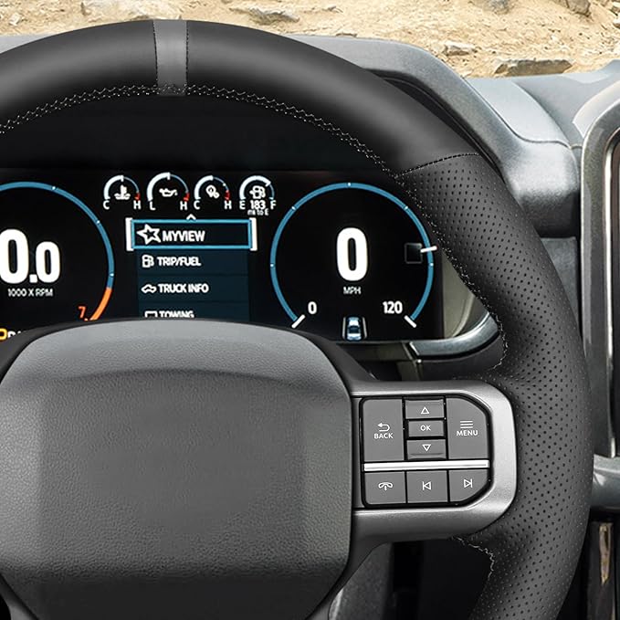 MEWANT DIY Steering Wheel Cover for Ford F150 Lightning 2022-2024 F350 2023-2024 F450 2023-2024 Expedition 2022-2024