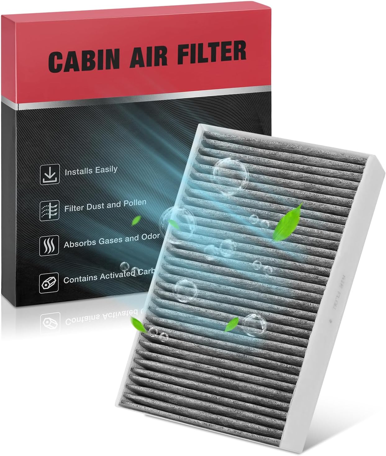 BDFHYK CAF5840C Cabin Air Filter with Activated Carbon Compatible with Volvo S60, S60 Cross Country, S80, V60, V70, XC60, XC70, XC90, Compatible with Land Rover Discovery Sport,Range Rover Evoque, LR2