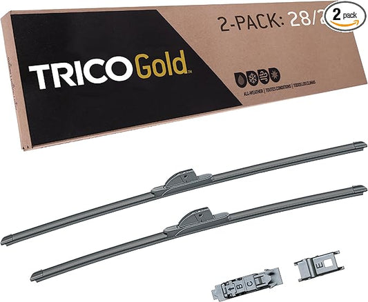 TRICO Gold™ (18-2824) 28 & 24 Inch Pack of 2 Automotive Replacement Windshield Wiper Blades for My Car Premium All Weather Beam Blade for Select Vehicle Models