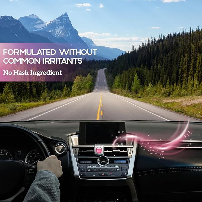 Air Jungles Honey Peach Scent Car Air Freshener Clip, 6 Vent Clips, 4ml Each, Long Lasting Air Freshener, Up to 180 Days Car Refresher Odor Eliminator