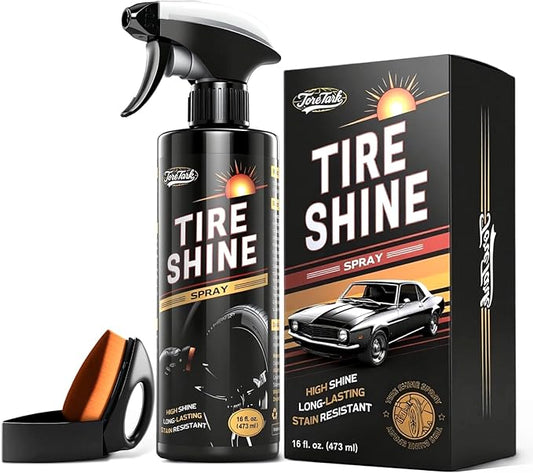 Tire Shine Spray,16OZ Durable Wet Tire Dressing,No Sling/Non-Greasy for Black Tire/Wheel, Long Lasting UV Protection for Car, Truck & SUV Easy to Apply