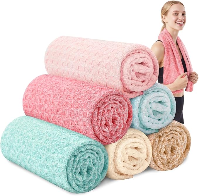 Microfiber Gym Towels for Showering Working Out Quick Dry Negative ions Large Middle Small Sizes Lightweight Gym Towel for Men Women Tennis Sports Towels for Body Hot Yoga Fitness Essentials