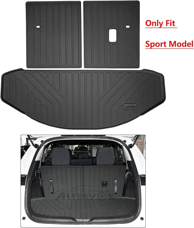 Trunk Mat & Backrest Mat (Only Fit Sport Model) for 2016-2023 Mazda CX-9 CX9 TPE All Weather Protection Cargo Liners Covering The backrest