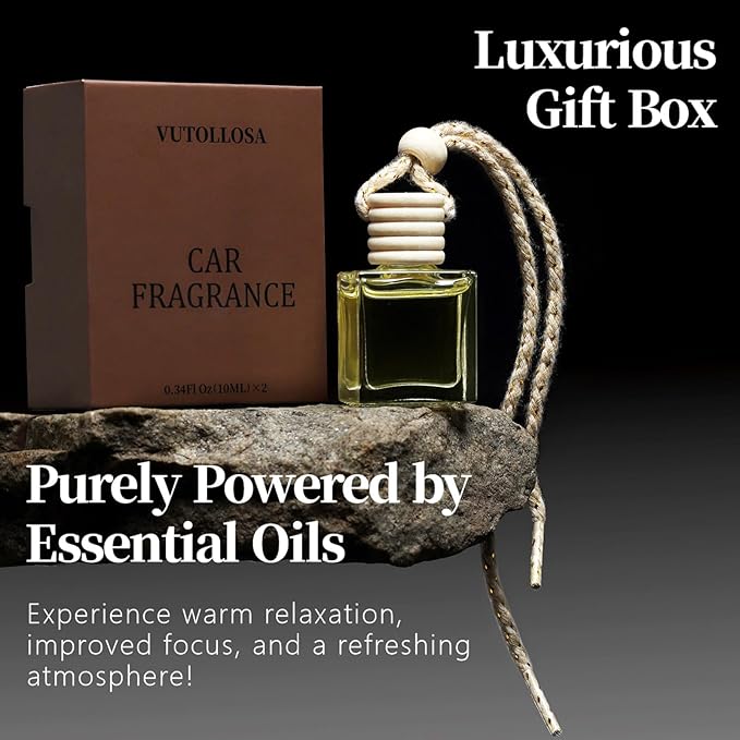2- Pack Hotel Romance Car Air Freshener Hanging Long Lasting Scent Essential Oil Diffuser Car Perfume Inspired Fragrances for Men and Women by VUTOLLOSA