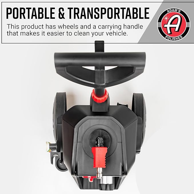 Adam's Pressure Washer 3.0 (Complete Kit) - Powerful Car Washing Pressure Sprayer, Includes Snub Nose with Swivel, Extension Wand, Premium Foam Cannon & 16oz Mega Foam Shampoo| 1260 PSI & 1.6 GPM