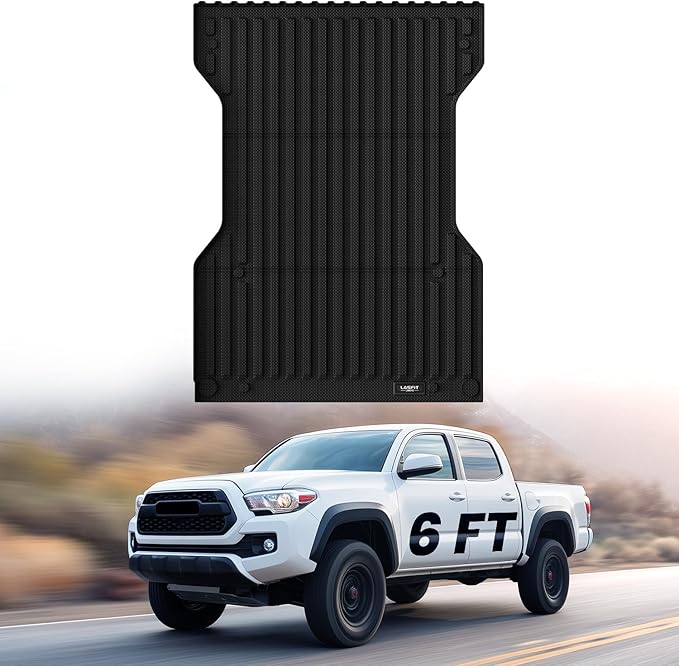 LASFIT Bed Mat for Toyota 2005-2023 Tacoma (6FT,73.5''Bed) Truck Bed 6 ft, All Weather TPE Car Bed Liner for Toyota Tacoma 2023 2022 2021-2005 Accessories Truck Mat Bed Liner (Not Fit Drop-in Liners)