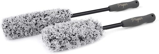 Premium Microfiber Wheel Brushes for Scratch-Free Detailing - 2 Pack Soft Wheel Brushes for Car Detailing, Car Wheel Cleaning Brush, Wheel Brush for car Detailing, Car Wheel Brush Kit