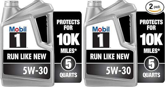 Mobil 1 Full Synthetic Motor Oil 5W-30 | Advanced Formula | 5 Quart | Pack of 2