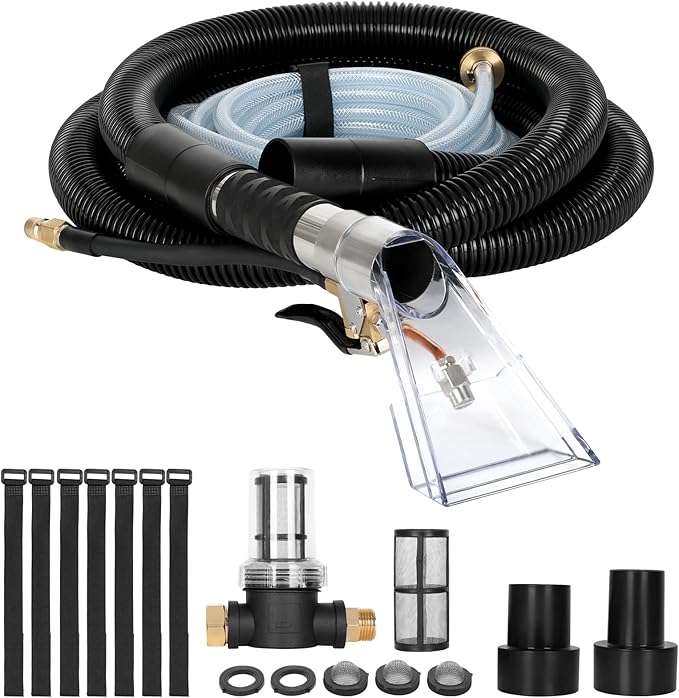 Shop Vac Extractor Kit – Powerful Carpet & Upholstery Cleaning Hose Kit for Home & Auto, Includes Wand, Hose & Adapter for Deep Cleaning