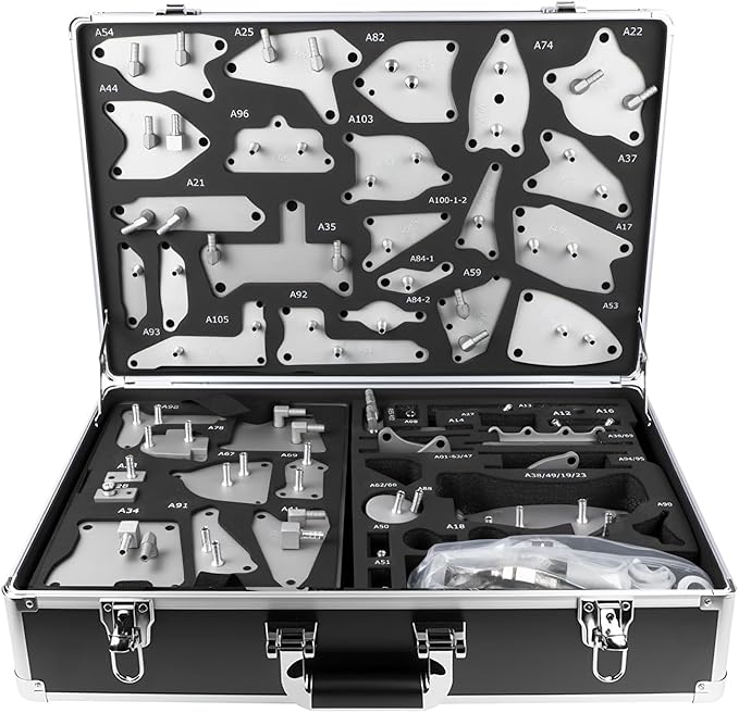 Transmission Fluid Fill Adapter Kit, 86 PCS AT/MT/CVT/DCT Transmission Oil Filling Connector Kit, ATF Exchange Adapters Compatible with Nissan, VW, Audi, CVT, BMW, Benz