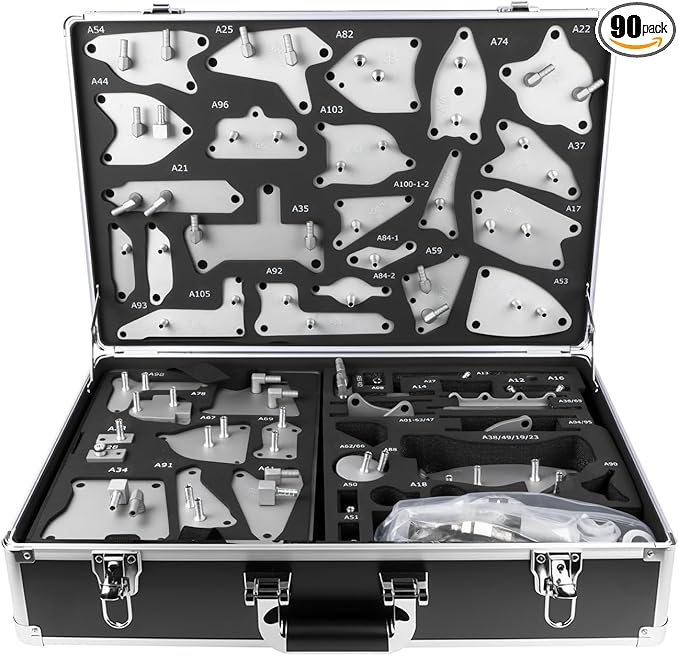 Transmission Fluid Fill Adapter Kit, 90 PCS at/MT/CVT/DCT Transmission Oil Filling Connector Kit, ATF Exchange Adapters Compatible with Nissan, VW, Audi, CVT, BMW, Benz