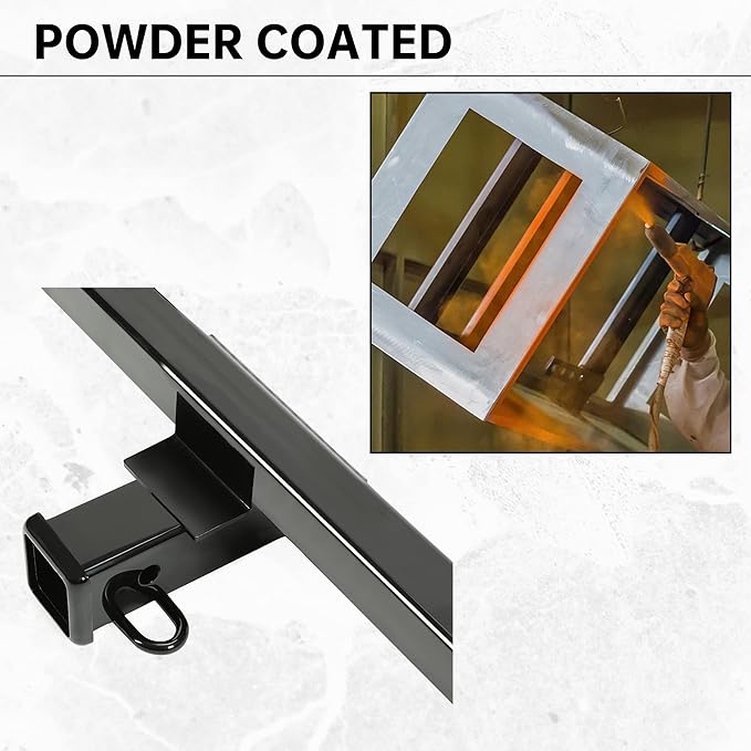 ECOTRIC Class 3 Trailer Hitch Receiver Towing 2" Compatible with 2013-2019 Ford Escape SEL SE S Titanium Models Replace for 13186 Steel Powder Coated Black