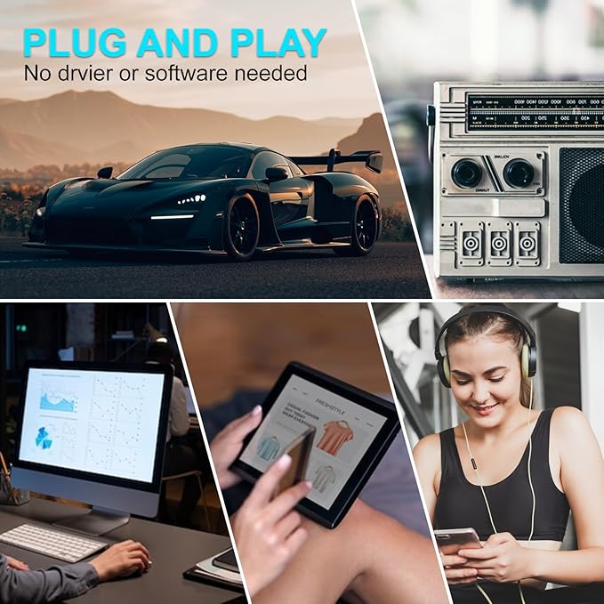 Car Audio Bluetooth 5.0 Cassette Receiver,Cassette Bluetooth Adapter for Car Tape Player, Hands-Free Calling, Stereo Two-Channel, Compatibility with Smartphones, Tablets, MP3, Black