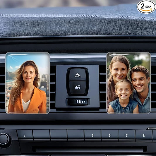 Personalized Car Air Vent Clip Pack of 2 with Your Photo and Text,Custom Different Scents Car Air Vent Clip,Interior Decoration,Decorative Accessories