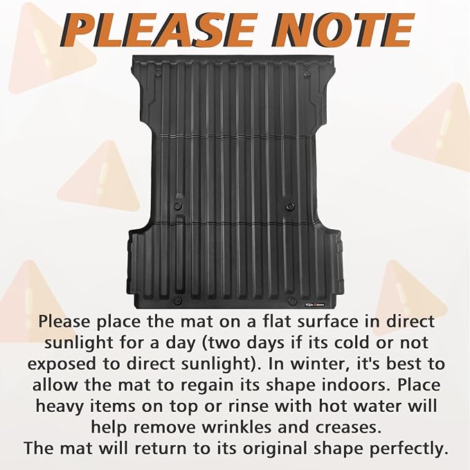 TripleAliners Truck Bed Mat Compatible with 2015-2024 2025 Ford F150 Accessories (6.5ft, 78.9in) Vehicle Perfectly Flush All Weather Protection TPE Heavy Duty Pickup Car Bed Cargo Mat