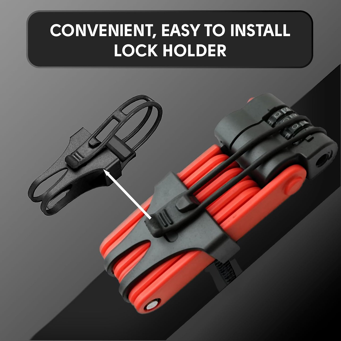 Foldable Combination Bike Lock | 4-Digit Anti-Theft, Heavy-Duty FortiCore™ Hardened Alloy Steel Bicycle Lock for E-Bikes, Scooters & Motorcycles | Compact, Portable & Secure