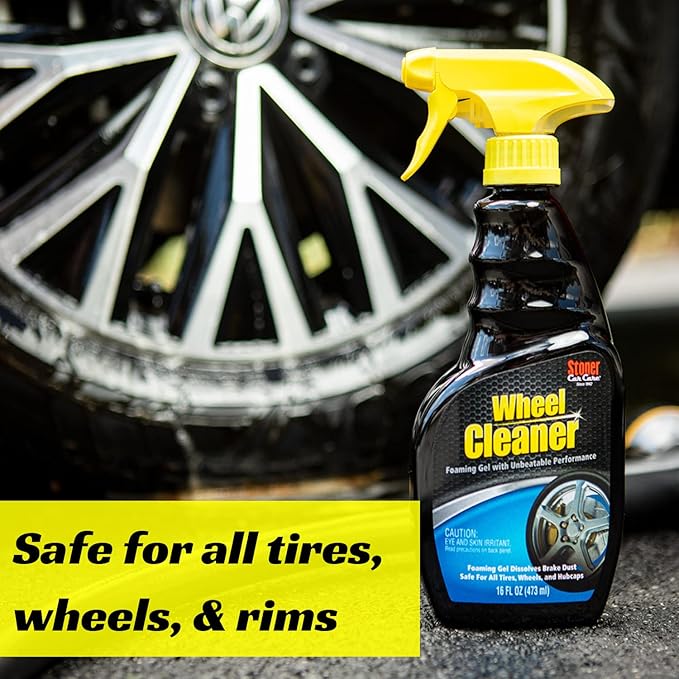Stoner Car Care 92207 Wheel Cleaner Spray Foaming Gel with Unbeatable Performance, Dissolves Brake Dust, Safe for All Tires, Wheels, and Hubcaps, 16 Fl Oz, Pack of 1