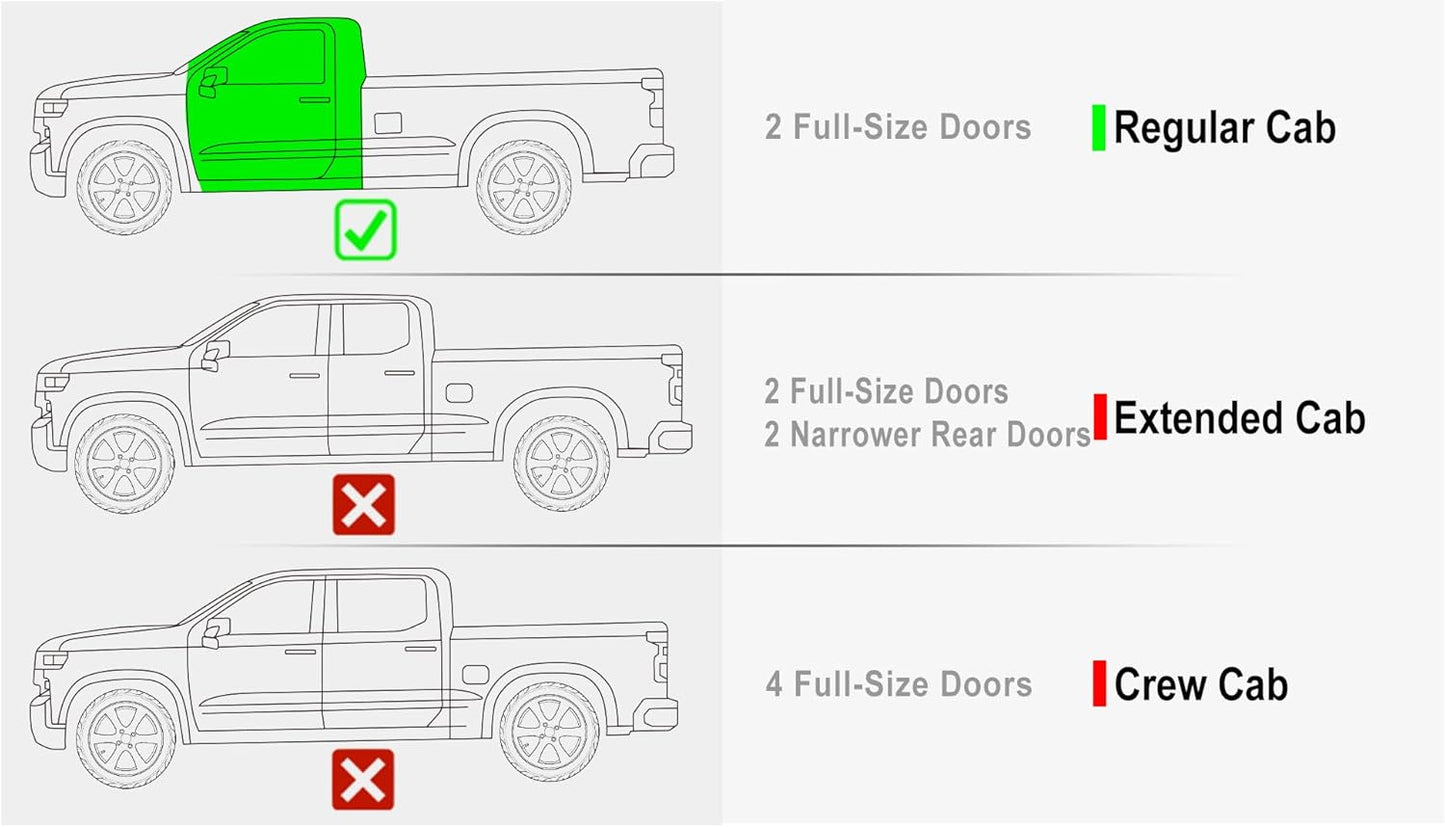 APS Drop Steps Running Boards Compatible with Chevy Silverado GMC Sierra 2020-2025 Standard Cab & 2019 1500 (Excl. LTD Limited) | 304 Stainless Steel Side Steps | 500lbs Capacity | 5-Year Warranty