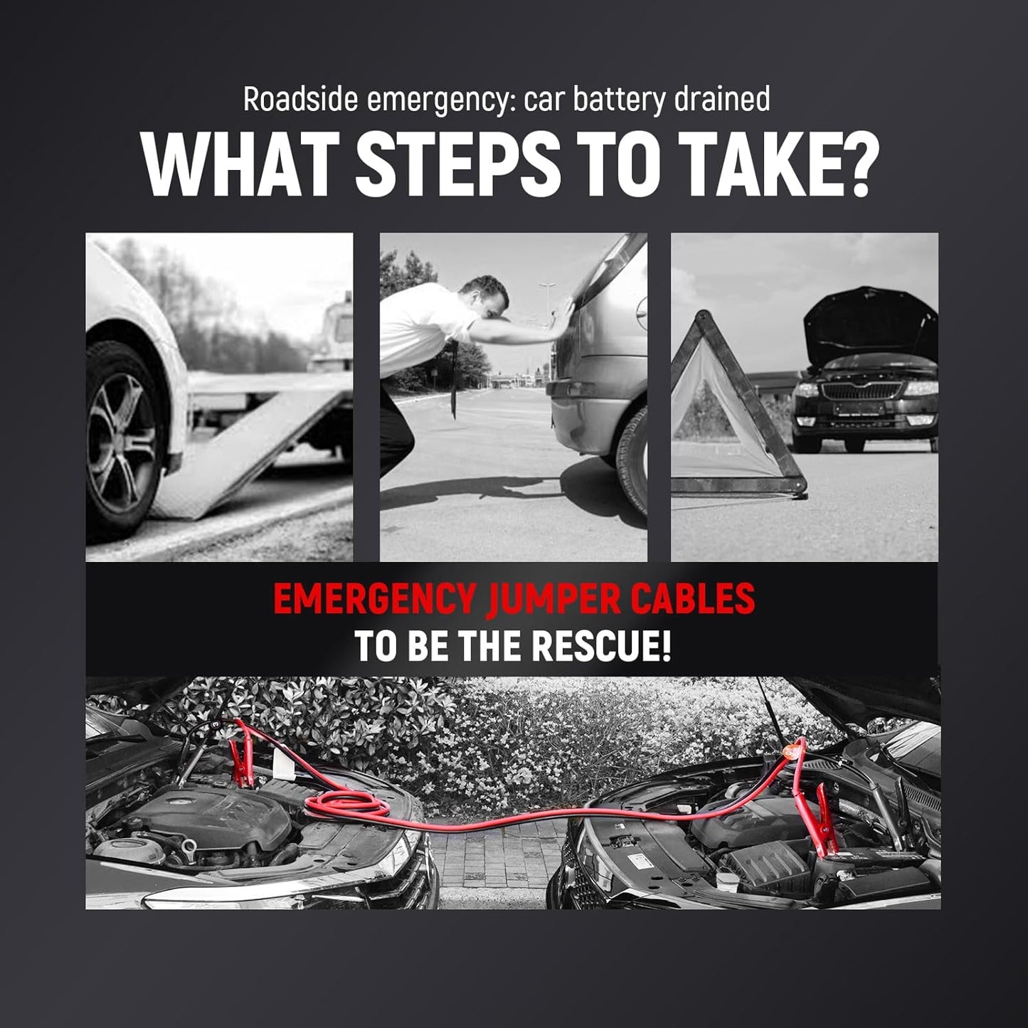 TOPDC 4 Gauge 20 Feet Jumper Cables for Car, SUV and Trucks Battery, Heavy Duty Automotive Booster Cables for Jump Starting Dead or Weak Batteries with Carry Bag, (TD-P0420)