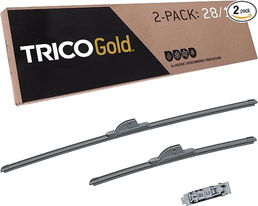TRICO Gold™ (18-2817) 28 & 17 Inch Pack of 2 Automotive Replacement Windshield Wiper Blades for My Car Premium All Weather Beam Blade for Select Vehicle Models