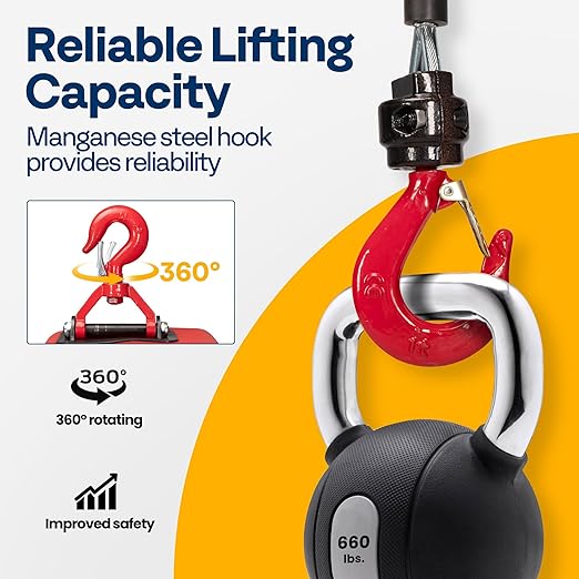 VIVOHOME 3-in-1 Electric Hoist Winch 660lbs, 110V Portable Power Winch Crane with Wire and Wireless Remote Control, 40ft Lifting Height for Towing, Overload Protection for Garage, Factory, Warehouse