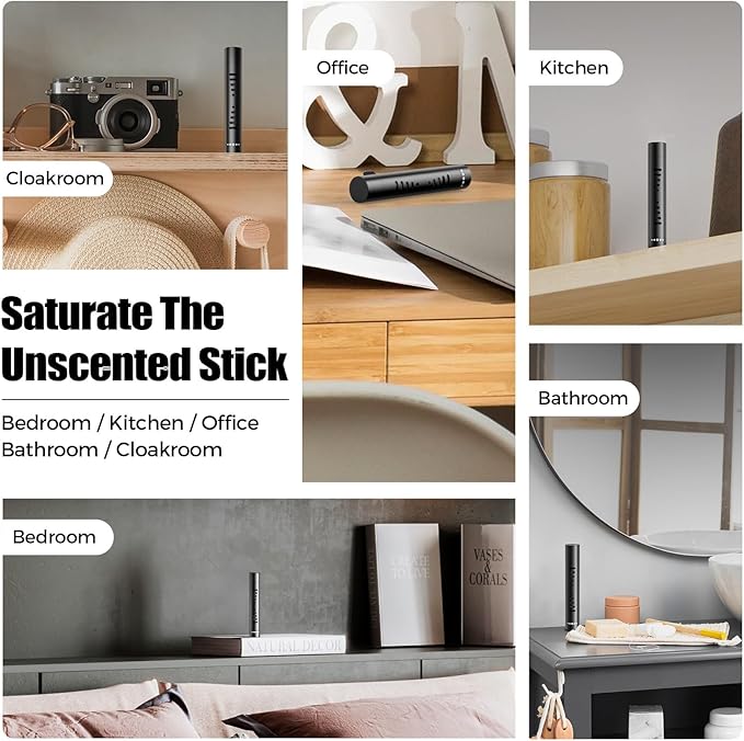 2pcs Car Perfume Diffuser With 12 Odorless Refill Sticks,Essential Oil Car Diffuser Suitablefor:Car,Bathroom,OfficeScenario,Cloakroom,Bedrooms,Birthday(Black)