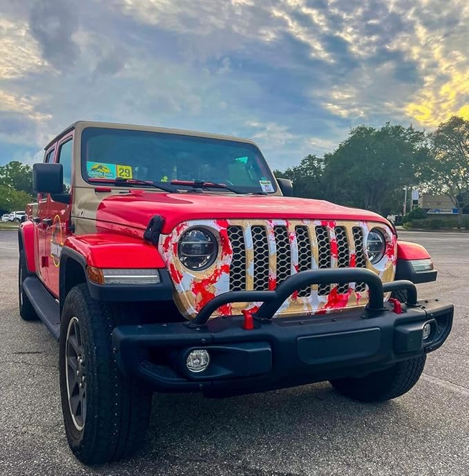 Clix Wipers - Jeep Wrangler & Gladiator (16"/16") Red Windshield Wiper Blades (All Wrangler & Gladiator Models), All-Weather Replacement Wipers-Set of 2, Includes Quick Connect Clips (1997-2025)