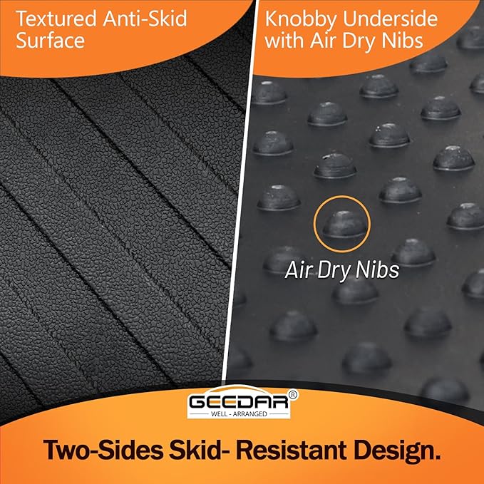 GEEDAR Heavy Duty Rubber Bed Mat for Toyota Tundra 5.5 ft Bed Liner, 2022 2023 2024 2025 Tundra Bed Mat, All Weather 5.5 ft Bed Mat for Toyouta Tundra Accessories, Black