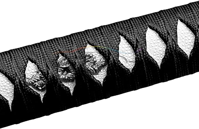 EZAUTOWRAP 15cm Black White Shift Knob Samurai Sword Alloy Katana with Adapter Universal