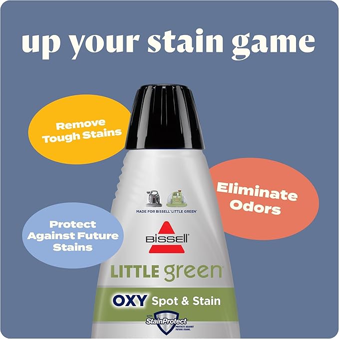 BISSELL Little Green Mini Portable Carpet and Upholstery Deep Cleaner, Car/Auto Detailer, with HydroRinse Self-Cleaning Tool and 4" Tough Stain Tool, Limited Edition Color Lake, 4075F