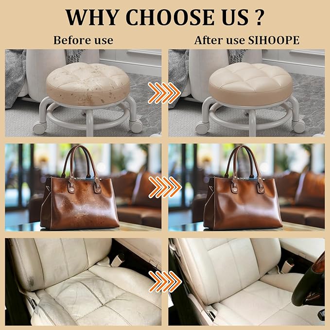 8.8oz Leather Recoloring Balm with 100ml Mink Oil,Beige Leather Repair Kit for Furniture,Leather Repair Cream,Leather Scratch Repair for Car Interior,Leather Conditioner for Couch