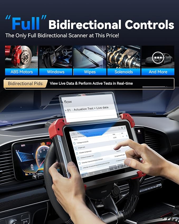 XTOOL D7 Bidirectional OBD2 Scanner: 2025 Scan Tool with ECU Coding, Full System Car Scanner Diagnostic Tool, 36+ Resets, Injector Coding, Throttle Relearn, Crank Sensor Relearn, FCA, CANFD & DoIP