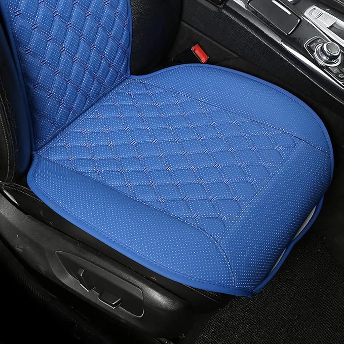 Black Panther 1 Pair Car Seat Covers, Luxury Car Seat Protectors, Universal Anti-Slip Driver Seat Cover with Backrest,Diamond Pattern (Blue)