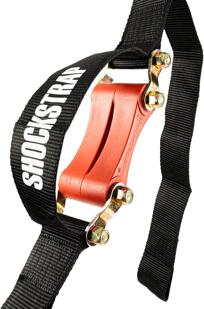 Ratchet Strap, 9’ x 2” Shock Absorbing Heavy Duty Tie downs for Cargo, 2,000 LB WLL / 6,000 LB Break Strength, 2-Pack