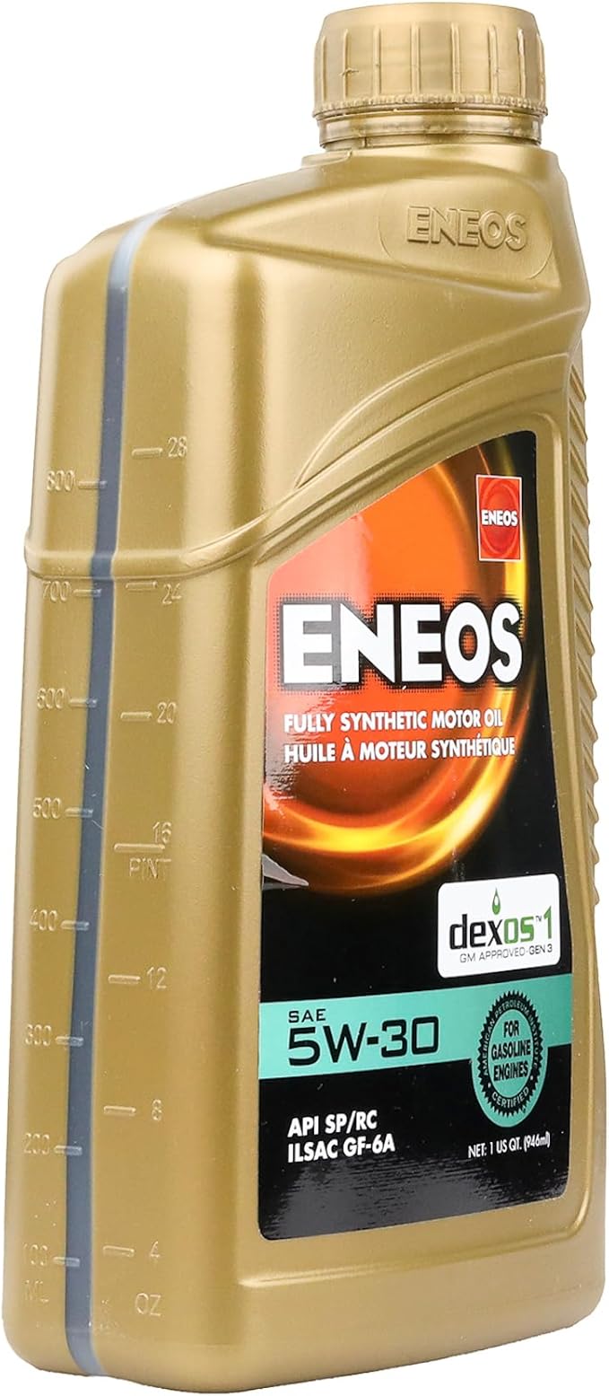 Eneos 3703-300 Full Synthetic Motor Oil, 1 Quart, 1 Pack