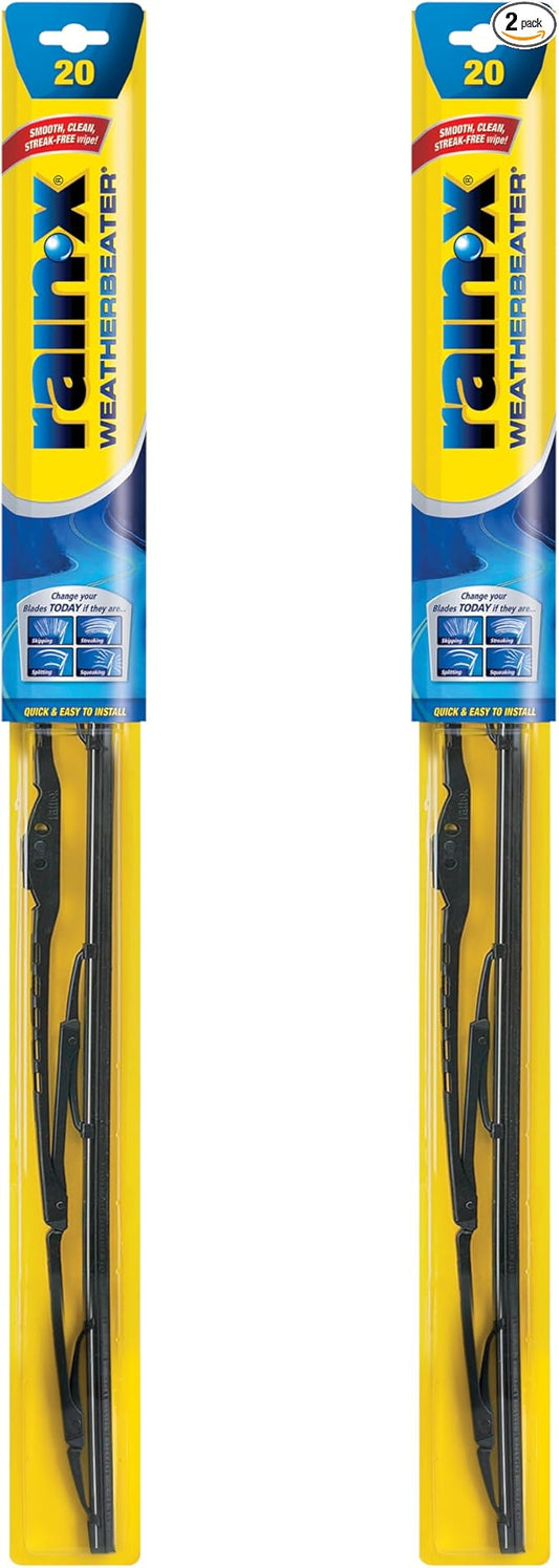 Rain-X 820150 WeatherBeater Wiper Blades, 20" Windshield Wipers (Pack of 2), Automotive Replacement Windshield Wiper Blades That Meet Or Exceed OEM Quality And Durability Standards